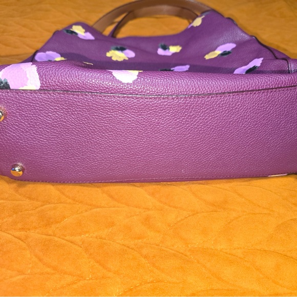 Coach Purple Floral Shoulder Bag - Picture 2 of 5